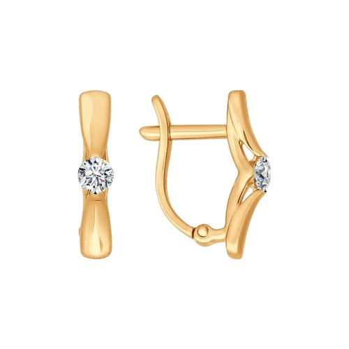 

Серьги из красного золота со swarovski Яхонт Ювелирный 128707, 128707