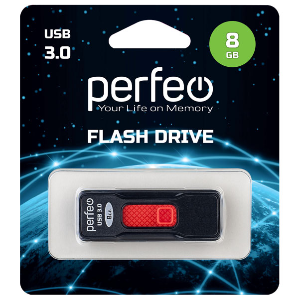 Флешка Perfeo S05 8ГБ Black (PF-S05B008)