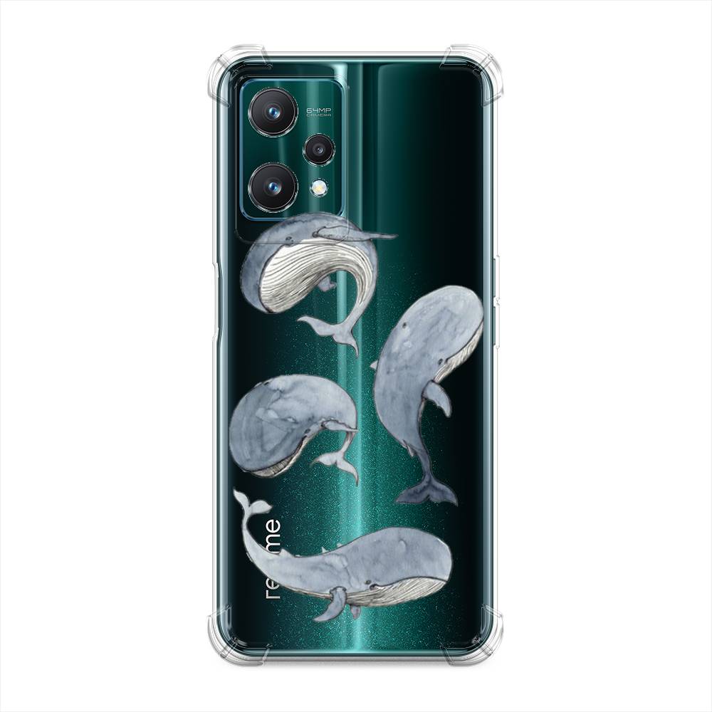 

Чехол Awog на Realme 9 Pro "Киты", Белый;прозрачный;голубой, 258851-1