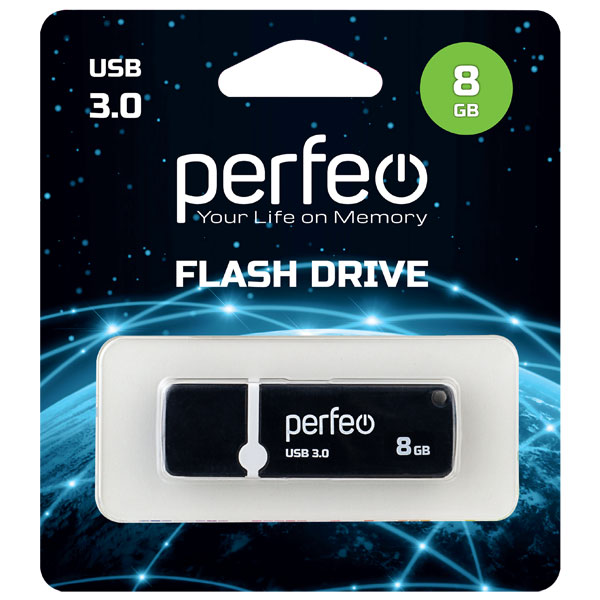 

Флешка Perfeo C08 8ГБ Black (PF-C08B008), C08