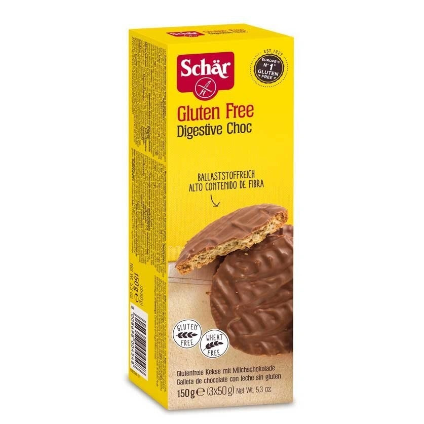 фото Dr. schar печенье в шоколадной глазури "digestive chok", 150г