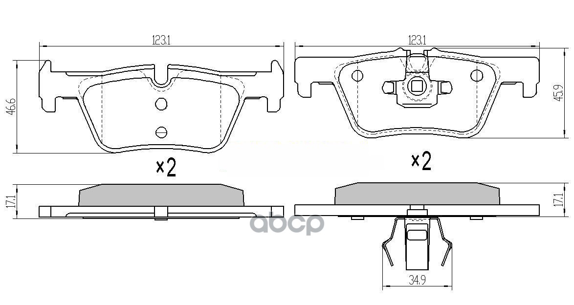 

Тормозные колодки BARNETT задние дисковые BM107