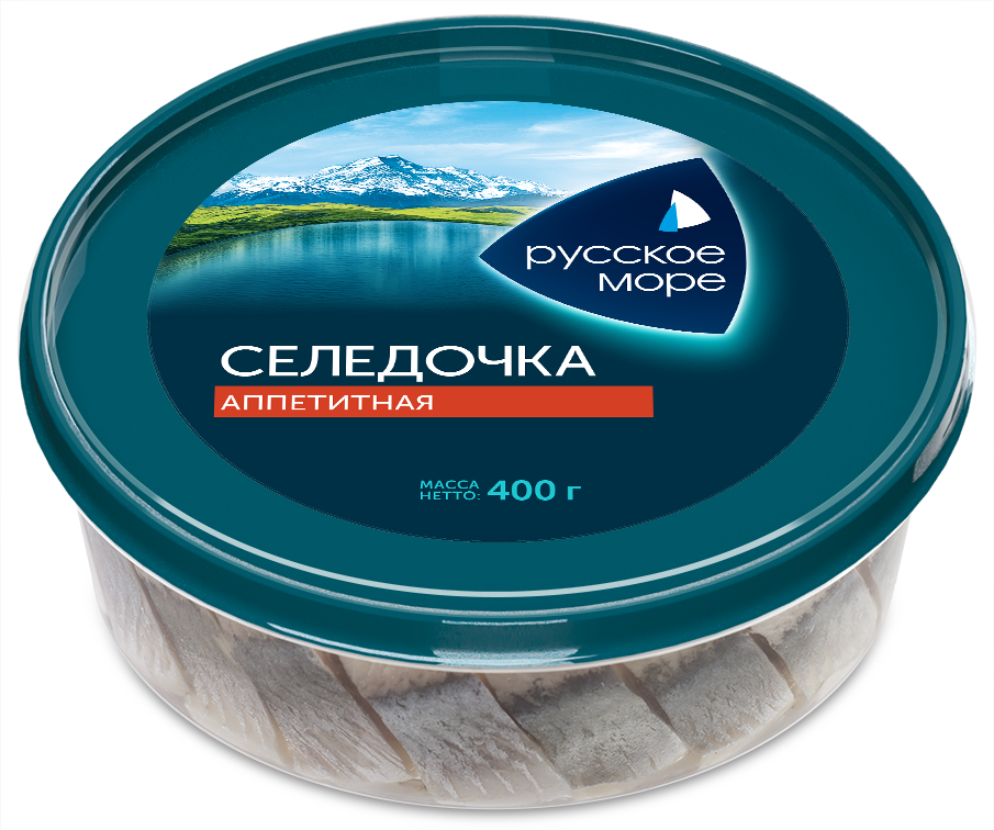 Сельдь Русское море Аппетитная в масле филе-кусочки 400 г