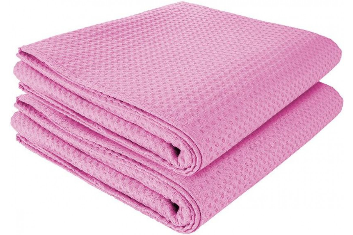 Комплект полотенец вафельных Home One 80х150 (2шт), розовый
