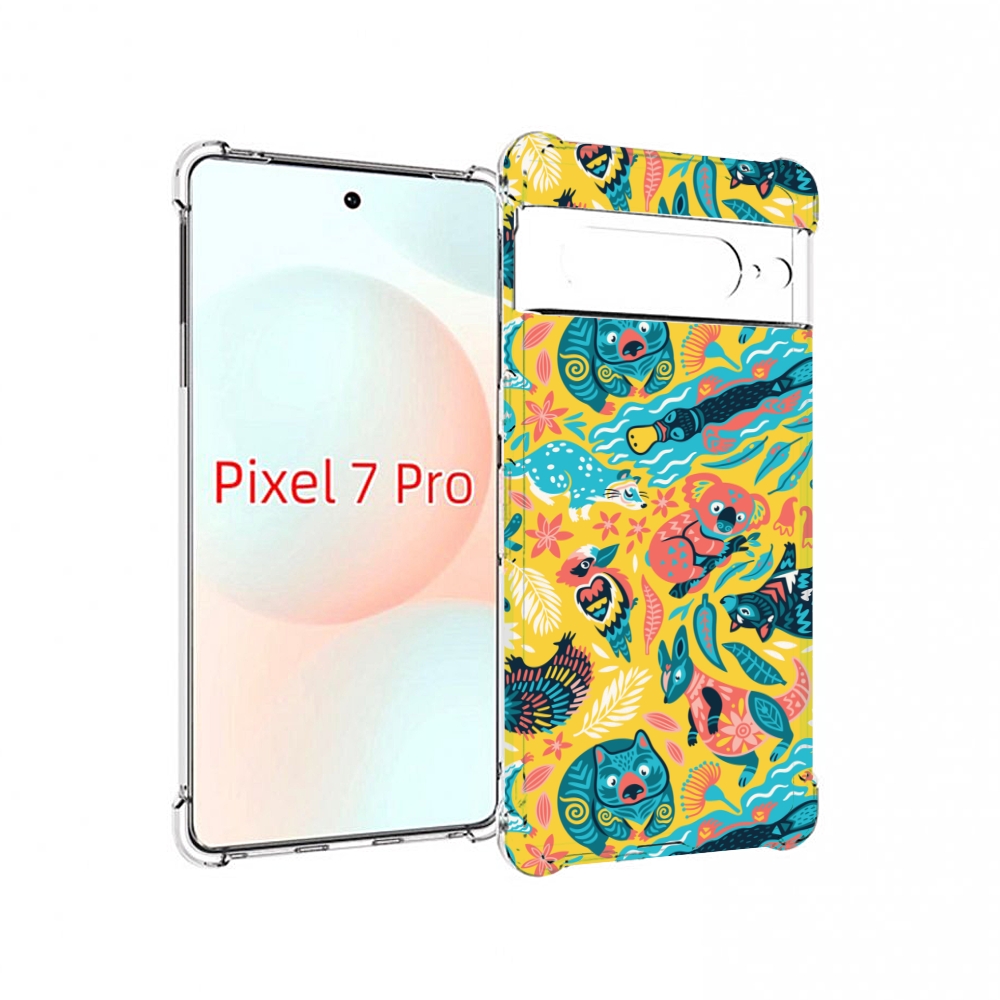 

Чехол Mypads Seamless-Pattern Для Google Pixel 7 Pro, Прозрачный, Tocco