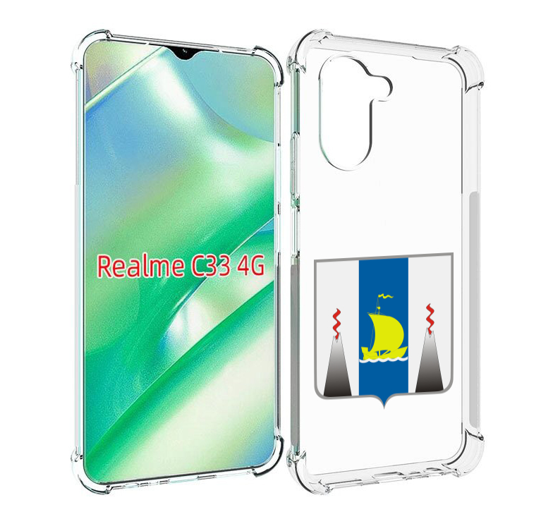

Чехол MyPads герб-сахалиснкои-области для Realme C33 4G, Прозрачный, Tocco