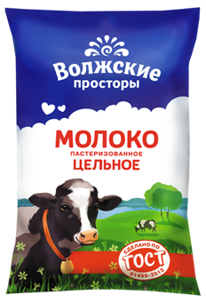 

Молоко 3,5% пастеризованное 900 мл Волжские Просторы бзмж