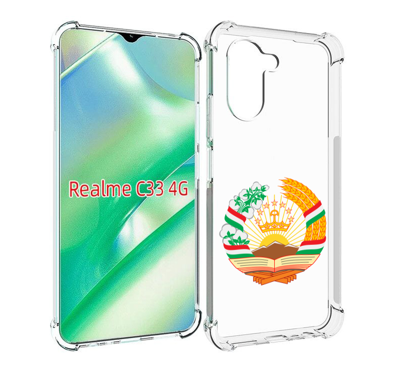 

Чехол MyPads герб-таджикистана для Realme C33 4G, Прозрачный, Tocco