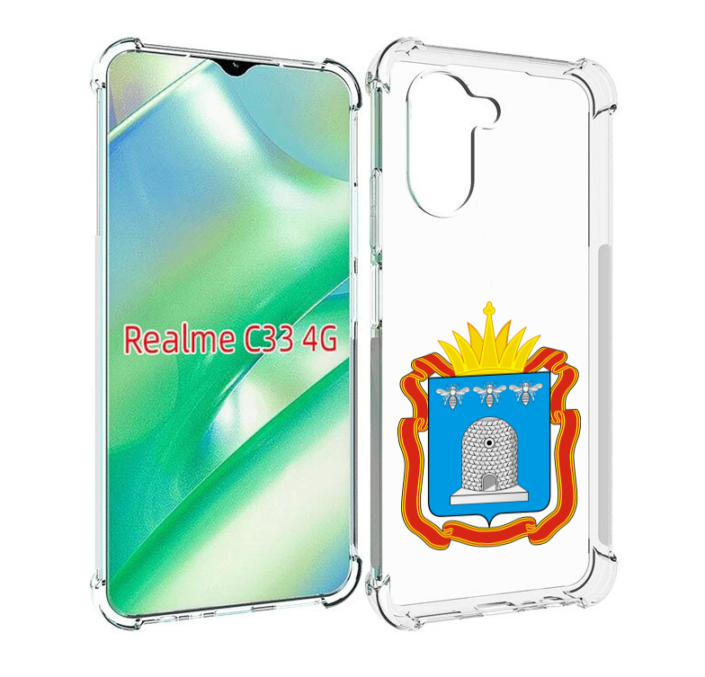 

Чехол MyPads герб-тамбовская-область для Realme C33 4G, Прозрачный, Tocco