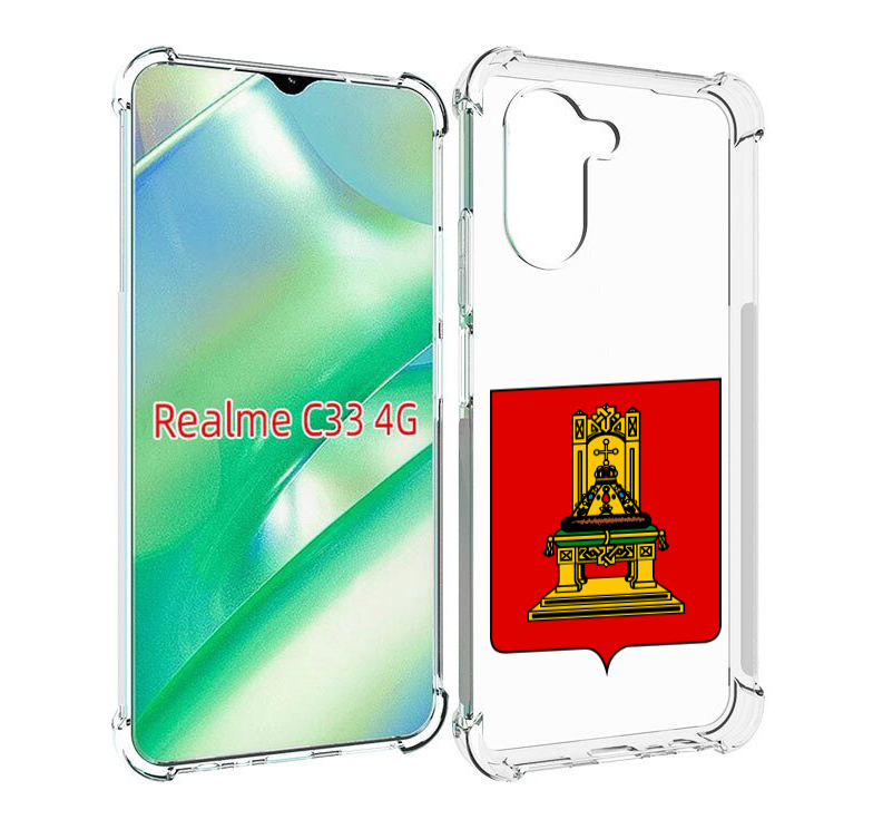

Чехол MyPads герб-тверская-область для Realme C33 4G, Прозрачный, Tocco