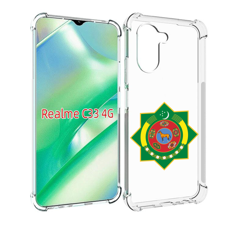 

Чехол MyPads герб-туркменистан для Realme C33 4G, Прозрачный, Tocco