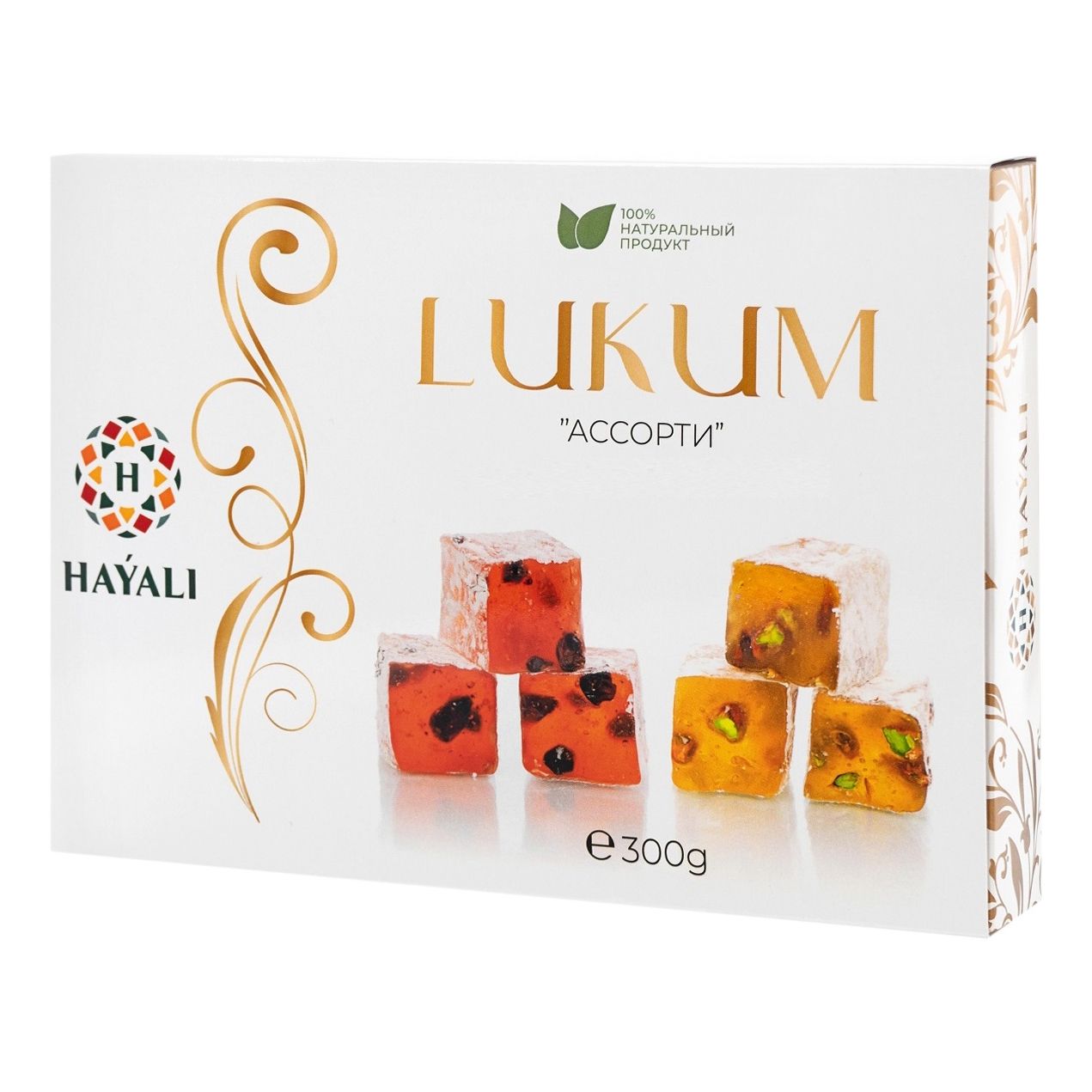 Лукум Hayali Ассорти фисташка и гранат-барбарис 300 г