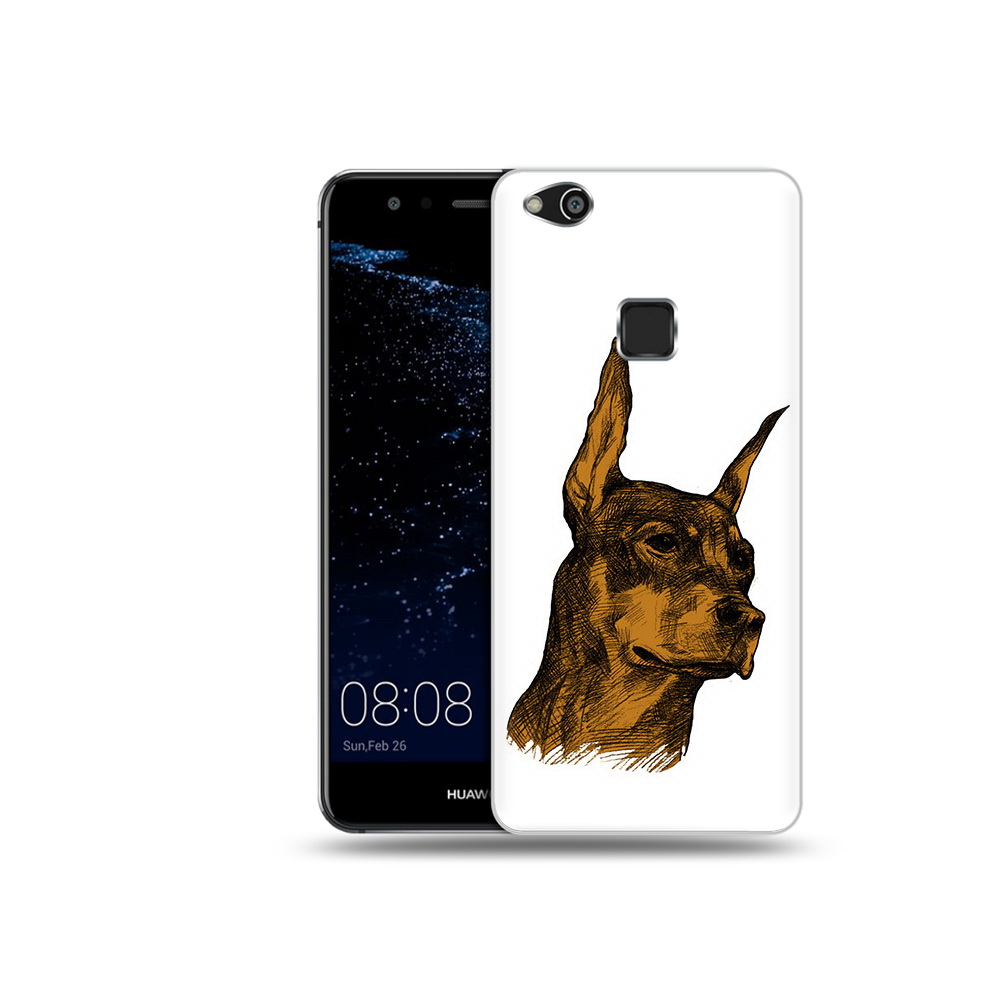 

Чехол MyPads Tocco для Huawei P10 Lite скетч доберман (PT62135.59.605), Прозрачный, Tocco