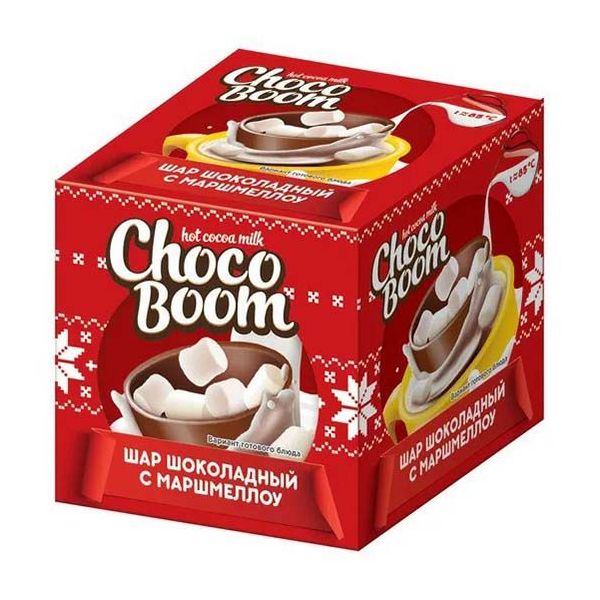 Шоколад фигурный Конфитрейд Choco Boom Шар с маршмеллоу 28 г