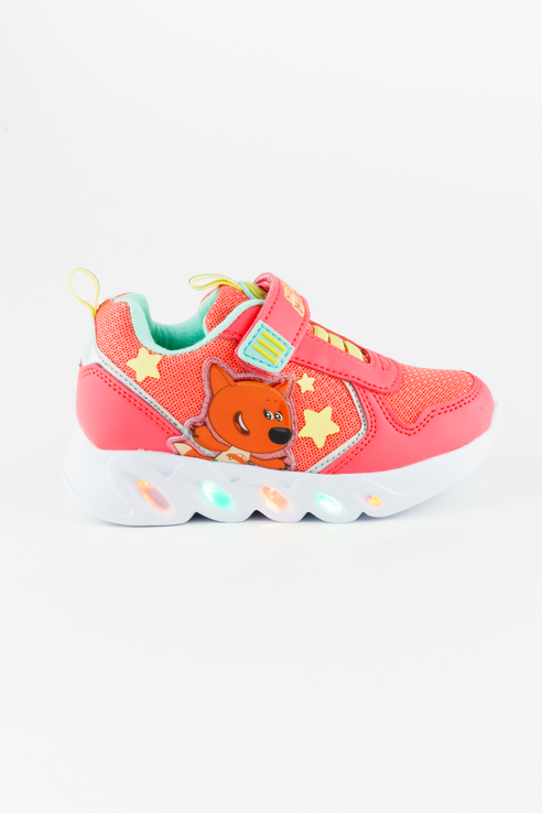 фото Кроссовки с подсветкой kakadu 8975c цв. коралловый р. 26