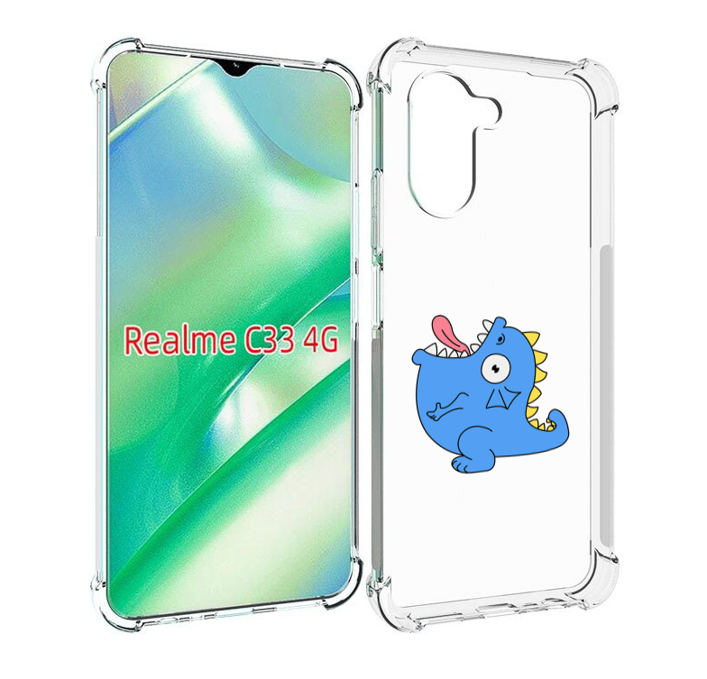 

Чехол MyPads голубая-рыбка для Realme C33 4G, Прозрачный, Tocco