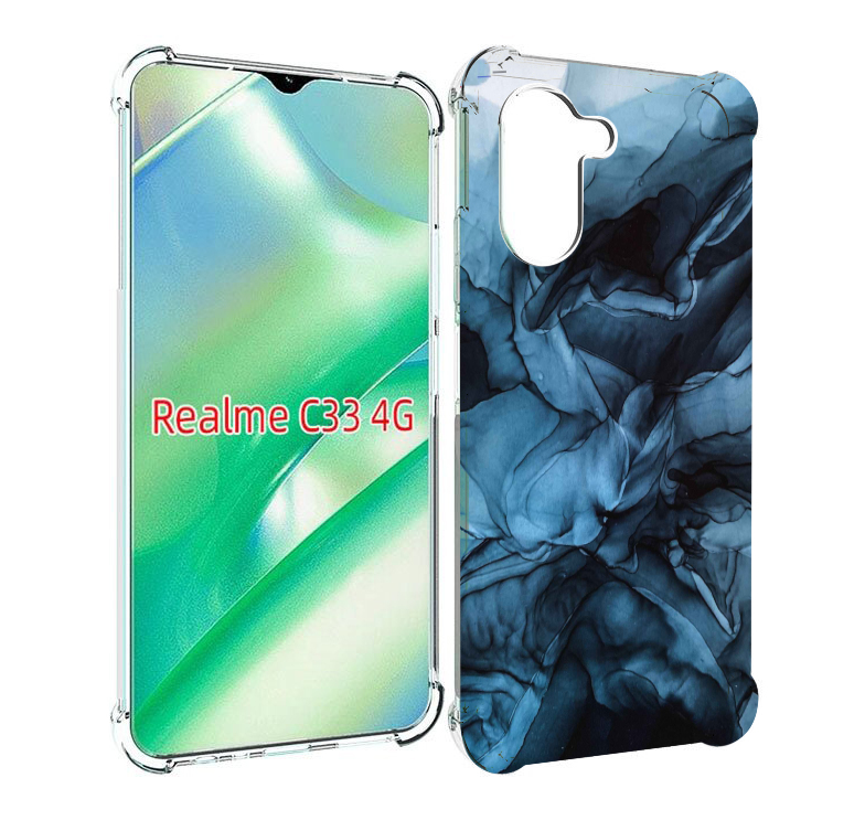 

Чехол MyPads голубой дымок для Realme C33 4G, Прозрачный, Tocco