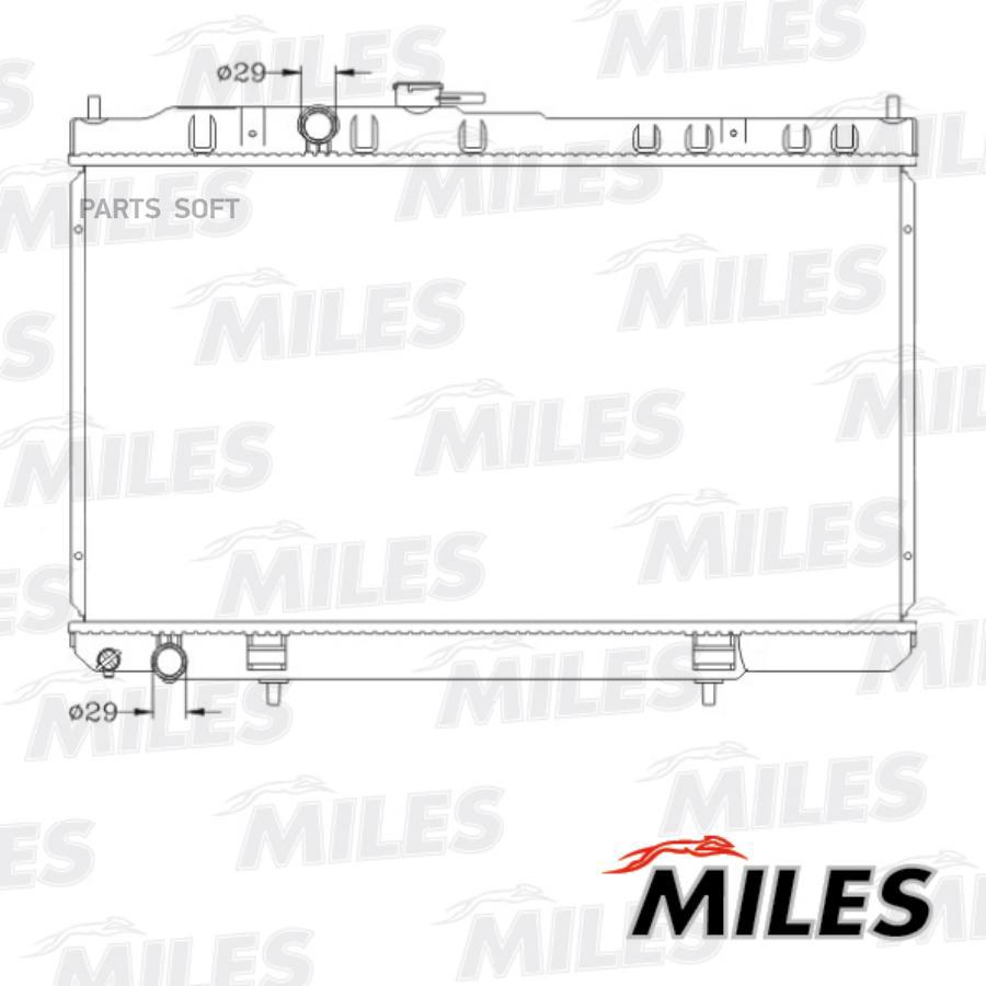 

MILES Радиатор охлаждения NISSAN ALMERA CLASSIC 05- 1.6i (M/T) паяный