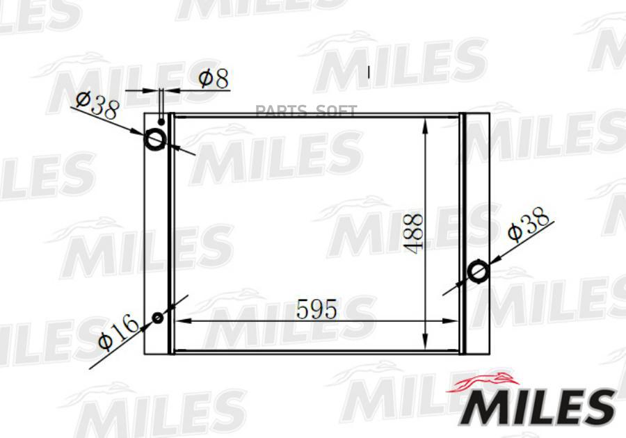 

MILES Радиатор охлаждения BMW E60 2.0-3.0 02- паяный