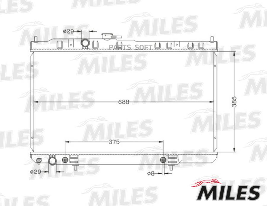 

MILES Радиатор охлаждения NISSAN ALMERA CLASSIC 05- 1.6i AT паяный