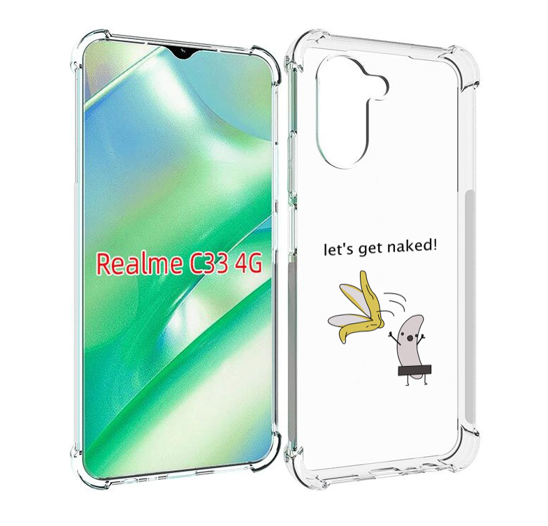 

Чехол MyPads голый-банан для Realme C33 4G, Прозрачный, Tocco