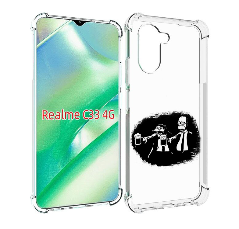 фото Чехол mypads гомер пьет для realme c33 4g