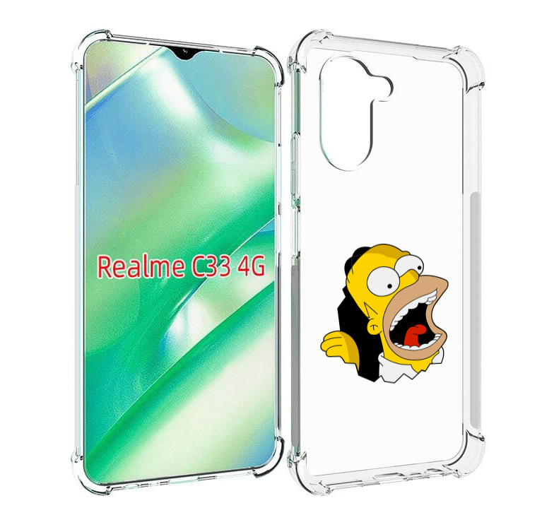 

Чехол MyPads гомер-голодный для Realme C33 4G, Прозрачный, Tocco