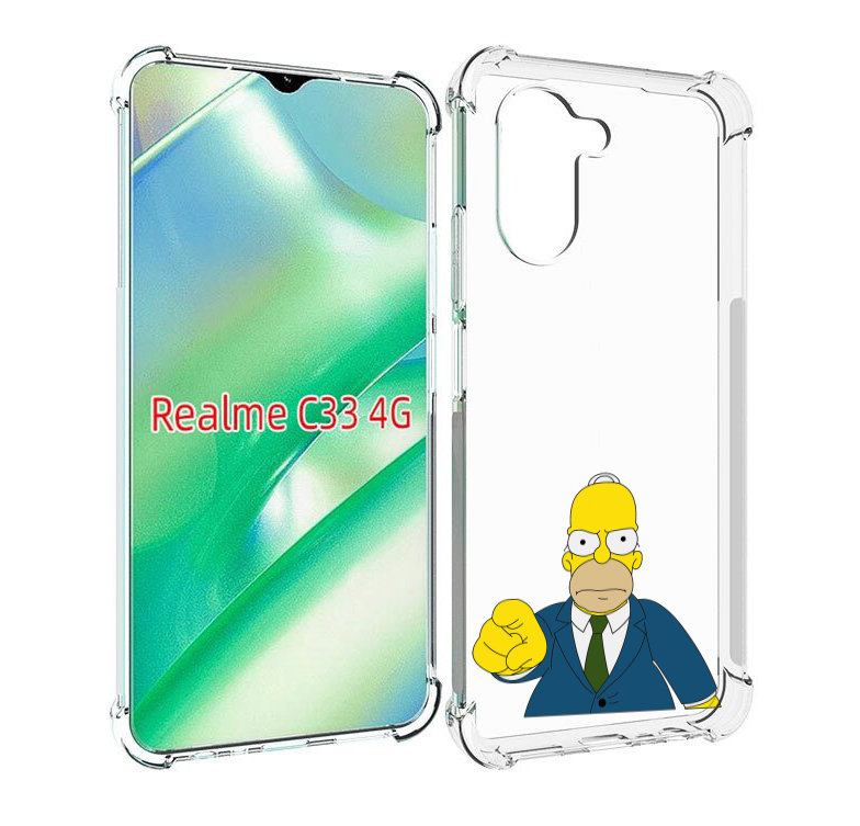

Чехол MyPads гомер-злой для Realme C33 4G, Прозрачный, Tocco