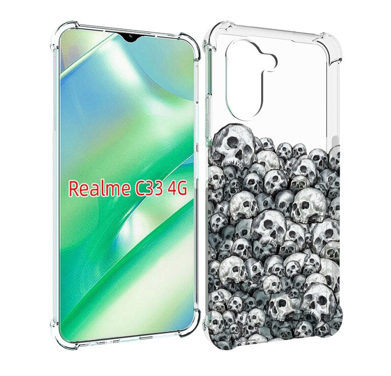 

Чехол MyPads гора из черепов для Realme C33 4G, Прозрачный, Tocco