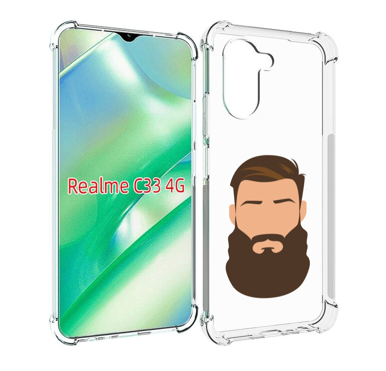 

Чехол MyPads густая-борода для Realme C33 4G, Прозрачный, Tocco