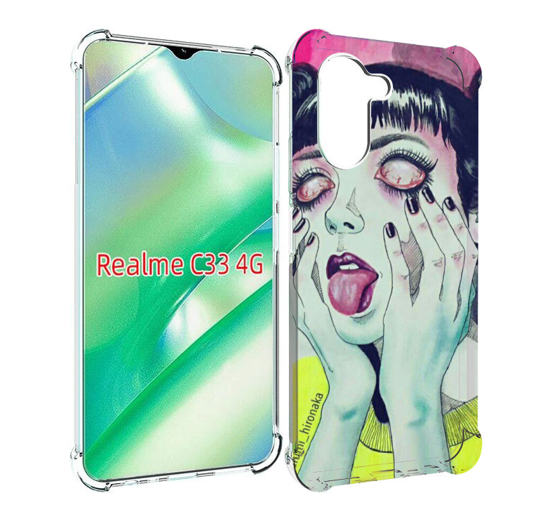 

Чехол MyPads девушка без зрачков для Realme C33 4G, Прозрачный, Tocco