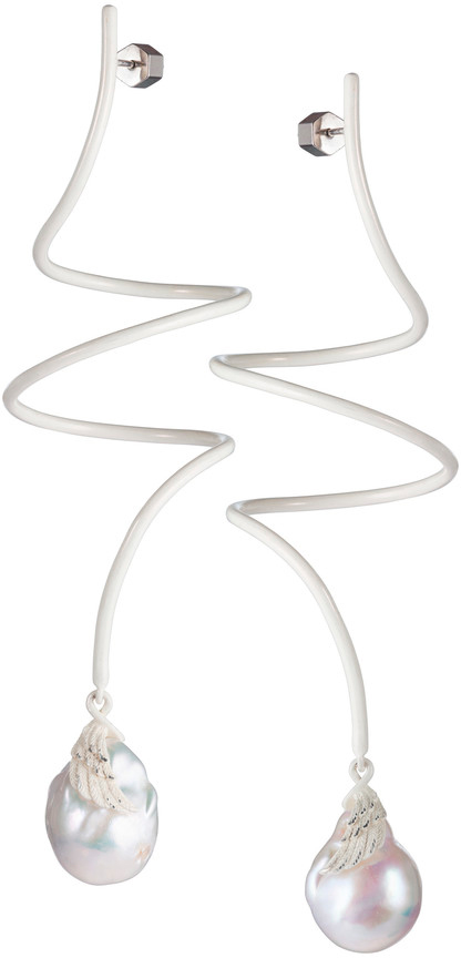 

Серьги из латуни с жемчугом Caviar Jewellery DTE021, DTE021