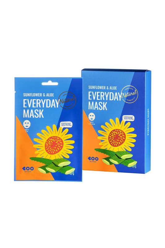 фото Набор масок для лица dearboo sunflower&aloe every day mask 10 шт