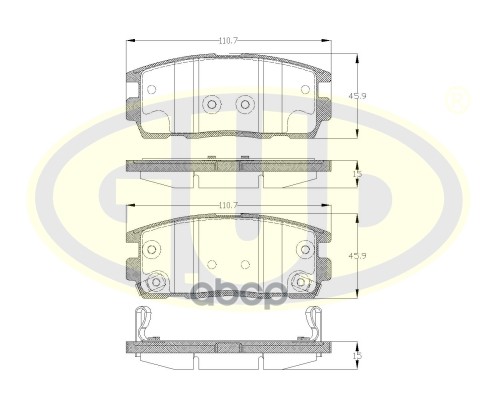 Тормозные колодки G.U.D. дисковые GBP880169