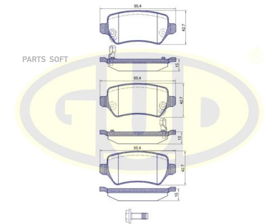 

Тормозные колодки G.U.D. дисковые GBP880101
