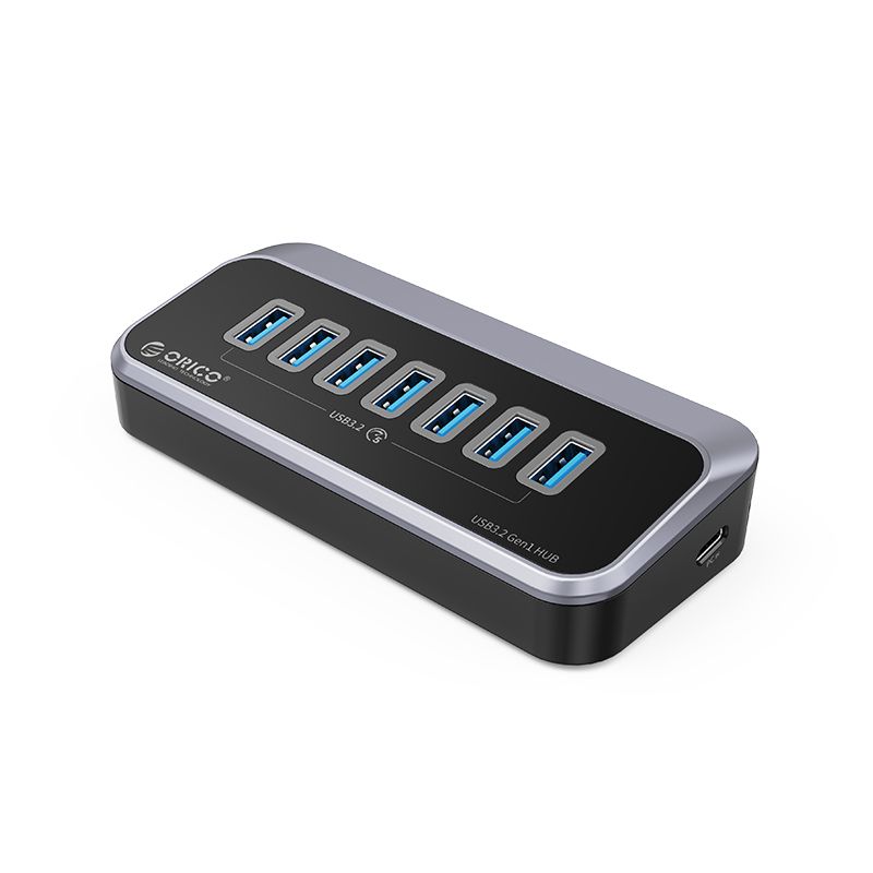 USB-концентратор ORICO 7xUSB-A 3.2 Gen1 черный (ORICO-M3U3-7A-10-BK-BP)