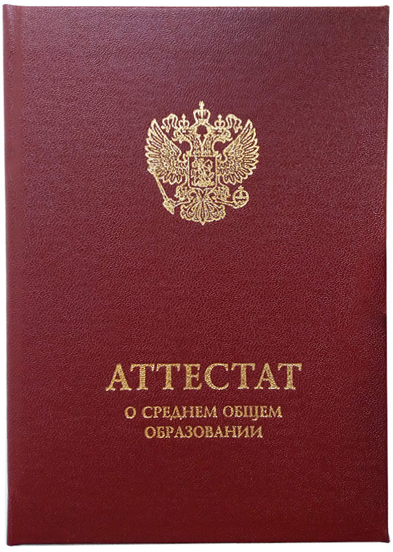 

Обложка для документа Виакадемия об среднем общем образовании с отличием, 51-ШК, бордовая, Обложка