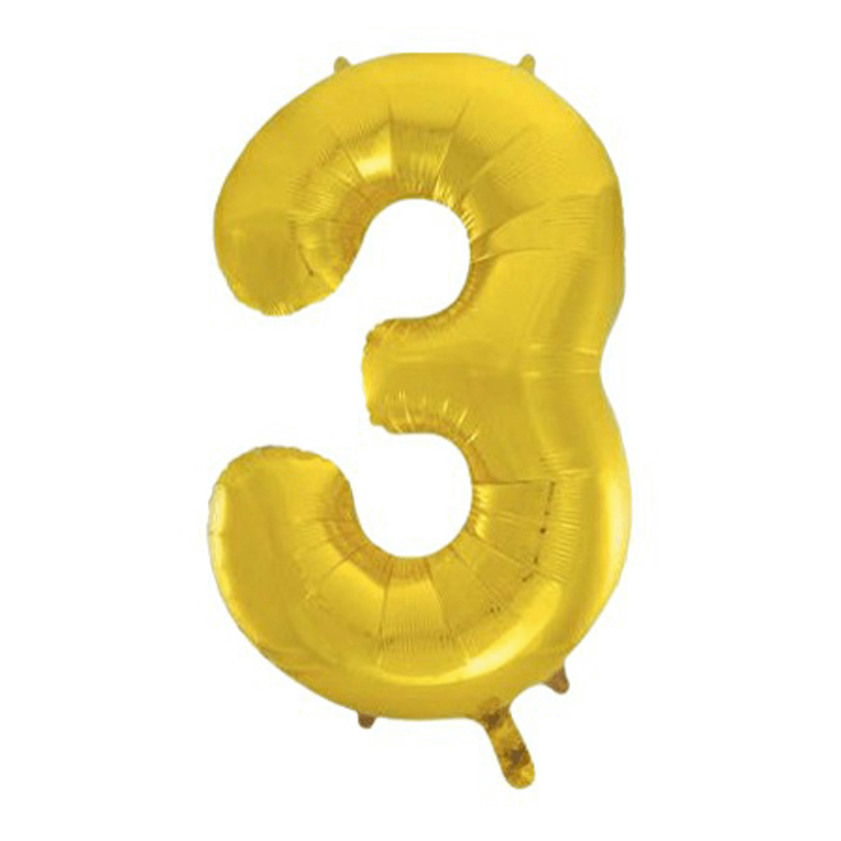 Воздушный шар Веселая Затея цифра 3 Gold 14
