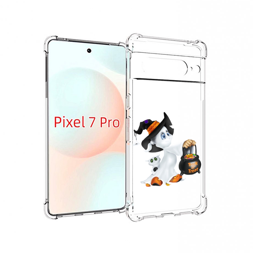 

Чехол Mypads Маленький Призрак Для Google Pixel 7 Pro, Прозрачный, Tocco