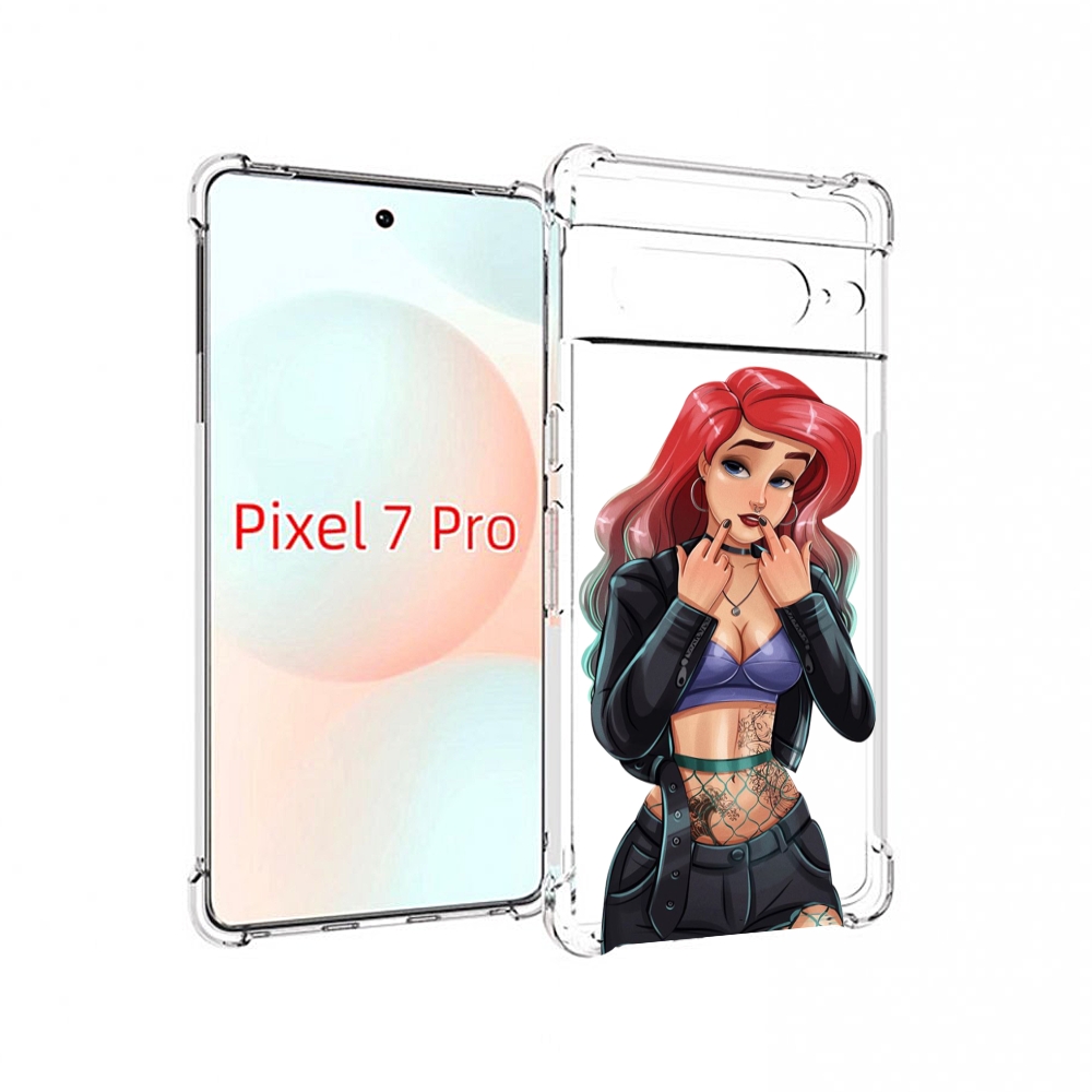 

Чехол Mypads Ариэль-Русалочка-Готика Для Google Pixel 7 Pro, Прозрачный, Tocco