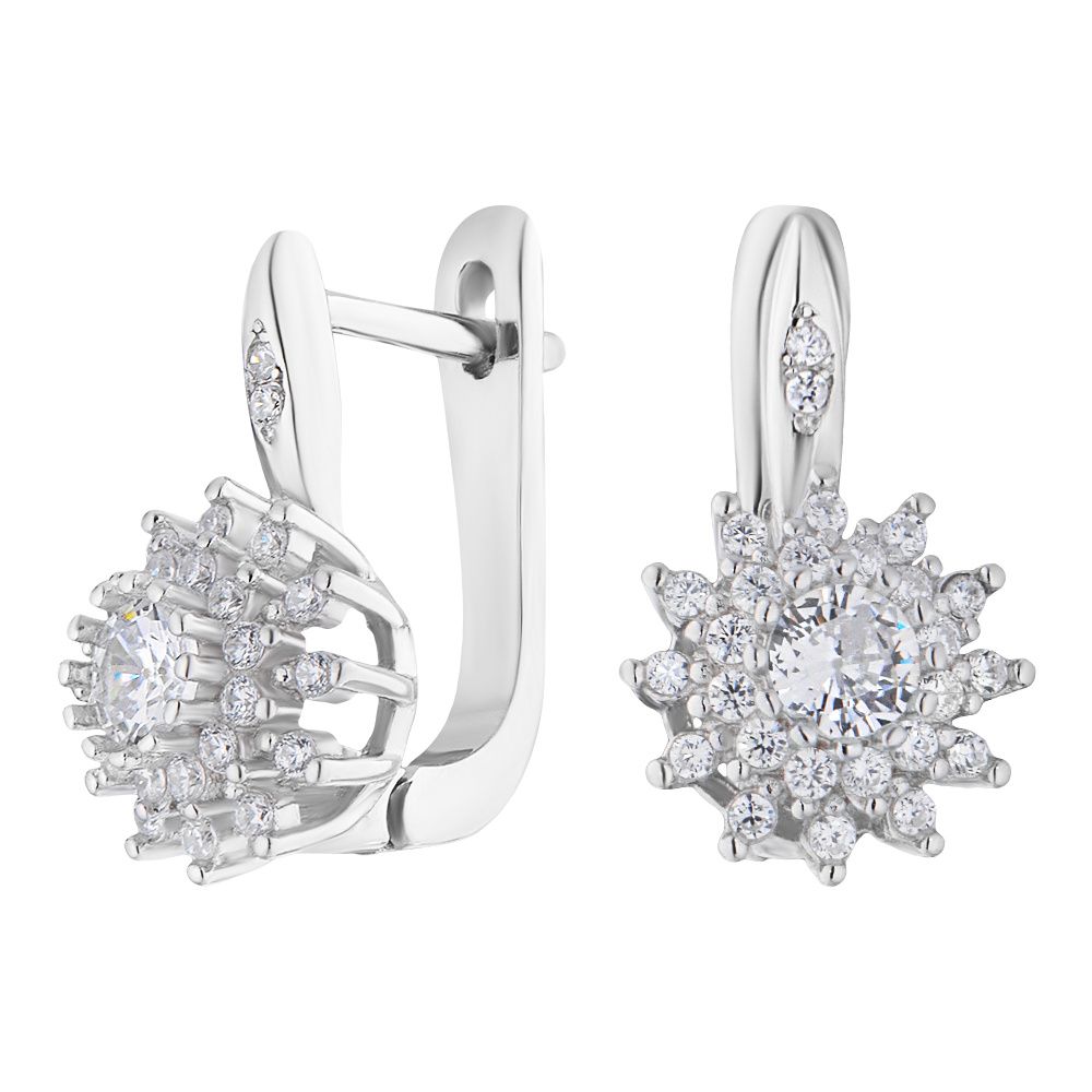 

Серьги из серебра с фианитом ЮВЕЛИР КАРАТ SET16896E, SET16896E