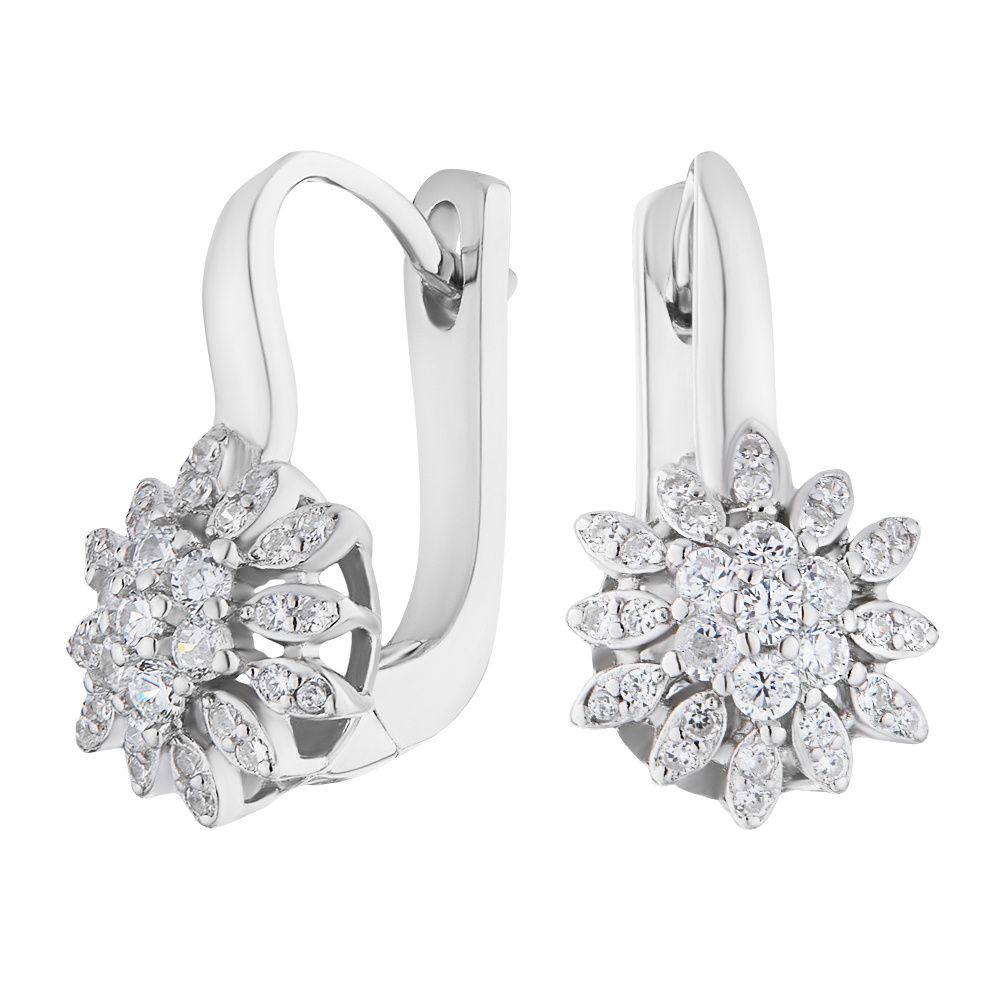 

Серьги из серебра с фианитом ЮВЕЛИР КАРАТ SET16837E, SET16837E