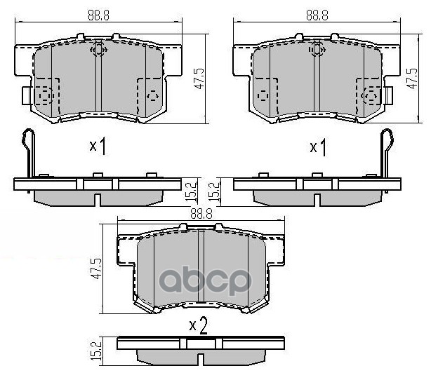 

Тормозные колодки BARNETT задние дисковые H102