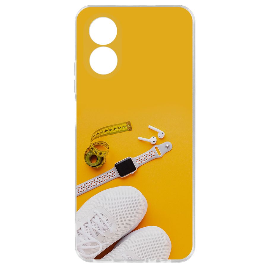 

Чехол-накладка Krutoff Кроссовки женские Фитнес для Oppo A18, Прозрачный