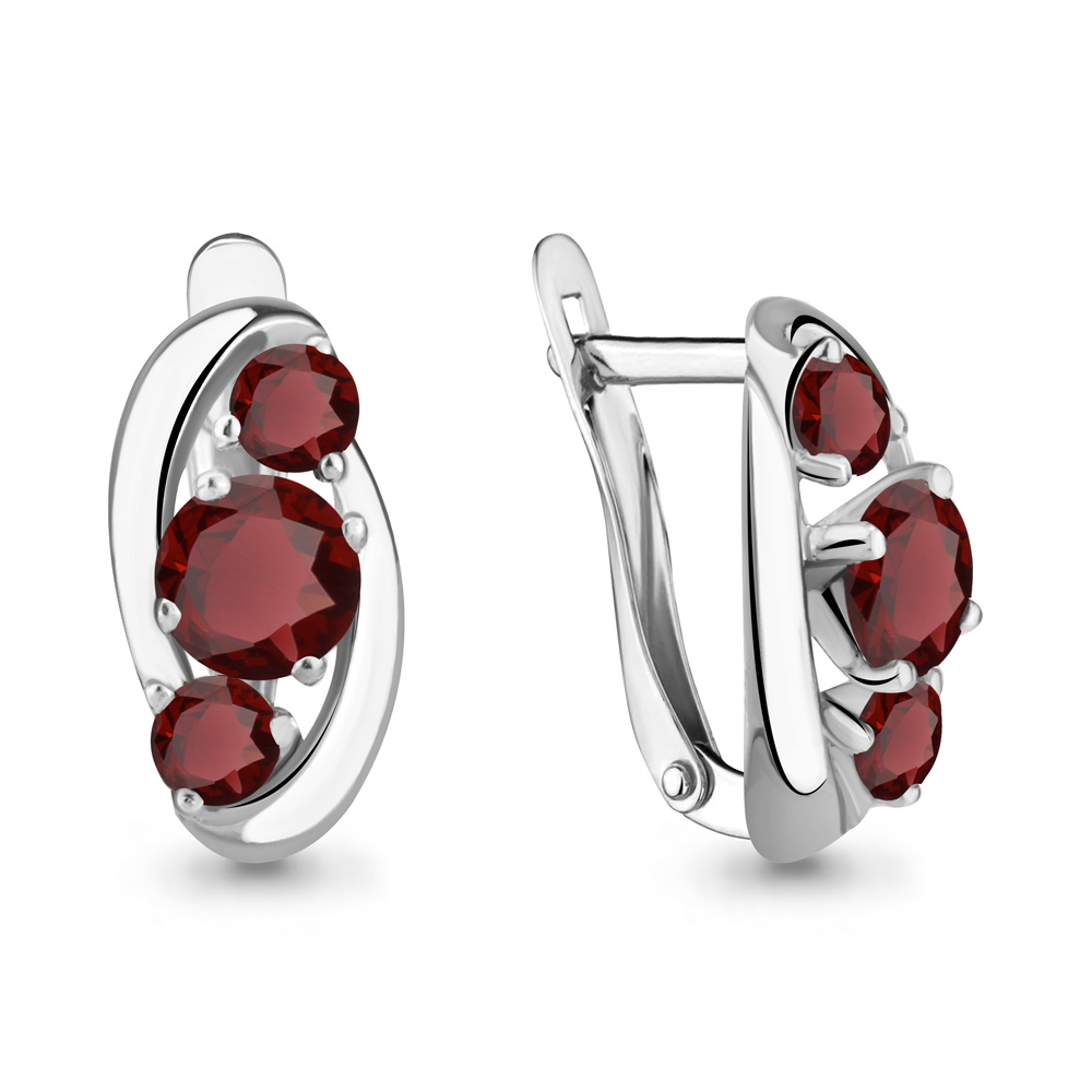 

Серьги из серебра ЯХОНТ Золотой 134279, гранат, 134279