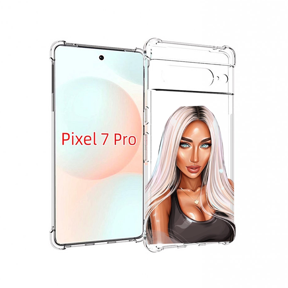 

Чехол Mypads Блондинка Женский Для Google Pixel 7 Pro, Прозрачный, Tocco