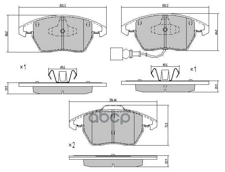 

Тормозные колодки BARNETT передние дисковые SK001