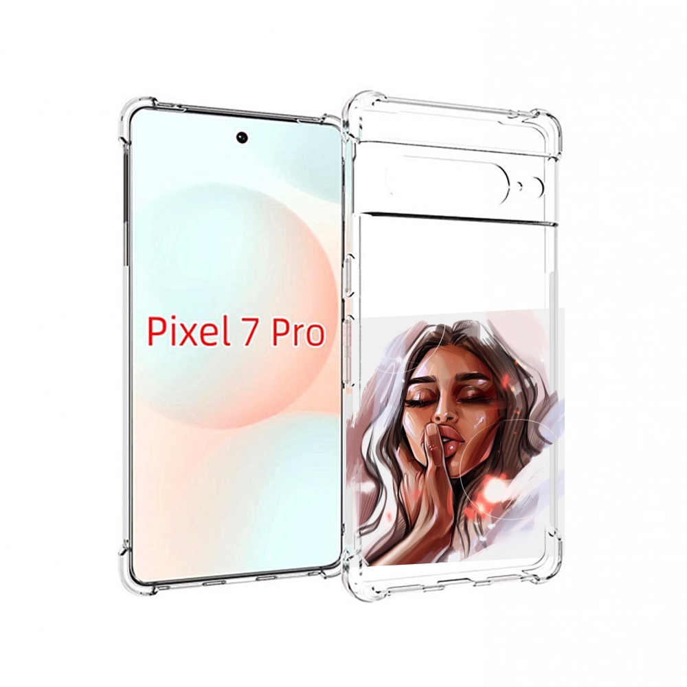 

Чехол Mypads Большие-Губы Женский Для Google Pixel 7 Pro, Прозрачный, Tocco