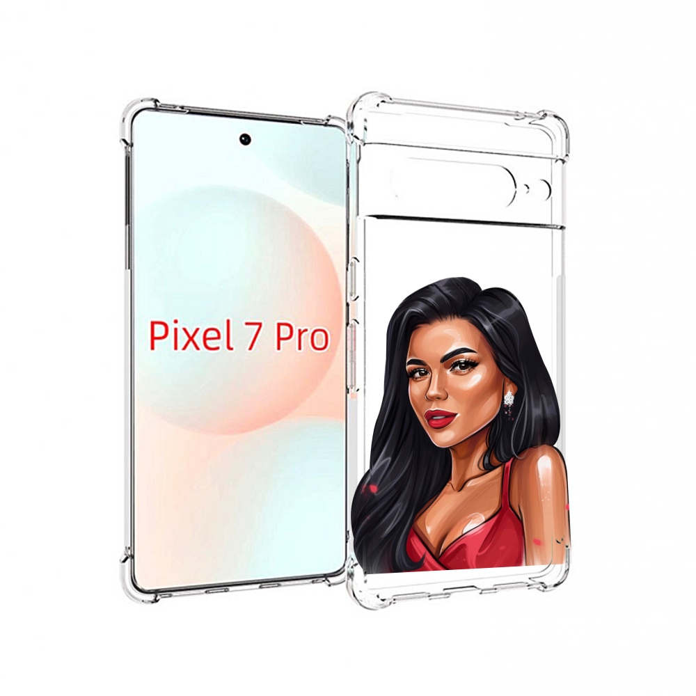 

Чехол Mypads Брюнетка-В-Красном-Платье Для Google Pixel 7 Pro, Прозрачный, Tocco