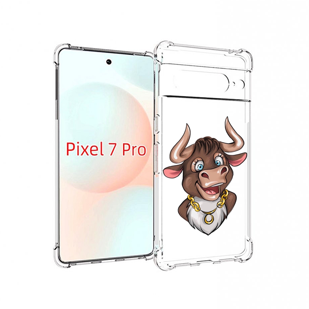 

Чехол Mypads Бычок Для Google Pixel 7 Pro, Прозрачный, Tocco